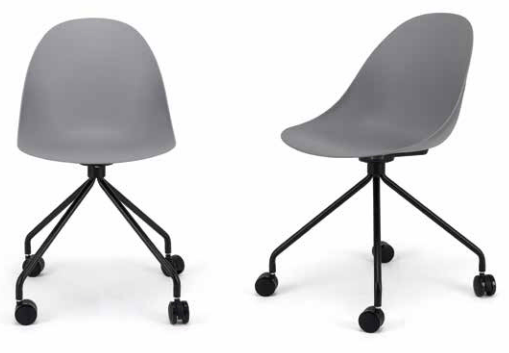 Sedia da ufficio golf grigia La Seggiola, design ergonomico e moderno, ideale per home office e ambienti di lavoro.