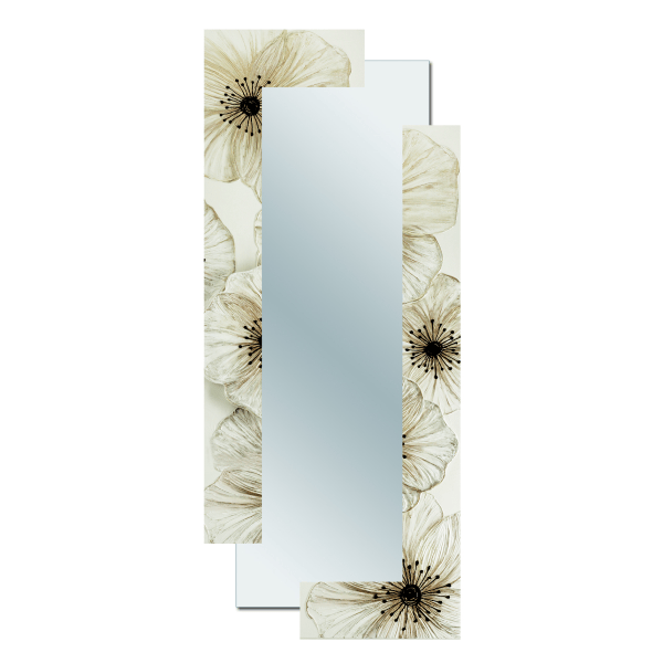 Specchio scomposto Petunia Pintdecor con design moderno e dettagli colorati, ideale per decorare con stile la casa.