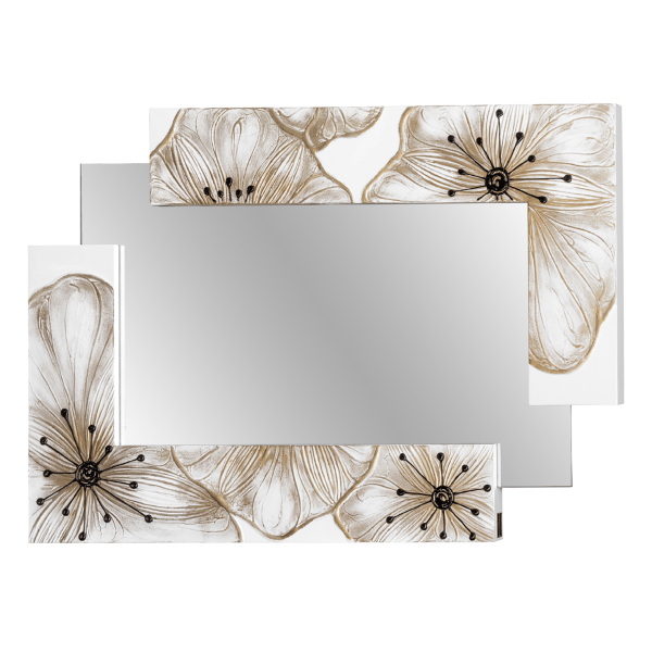Specchiera Piccola Petunia Scomposta Pintdecor con finitura elegante e dettagli decorativi, ideale per arredi moderni e raffinati