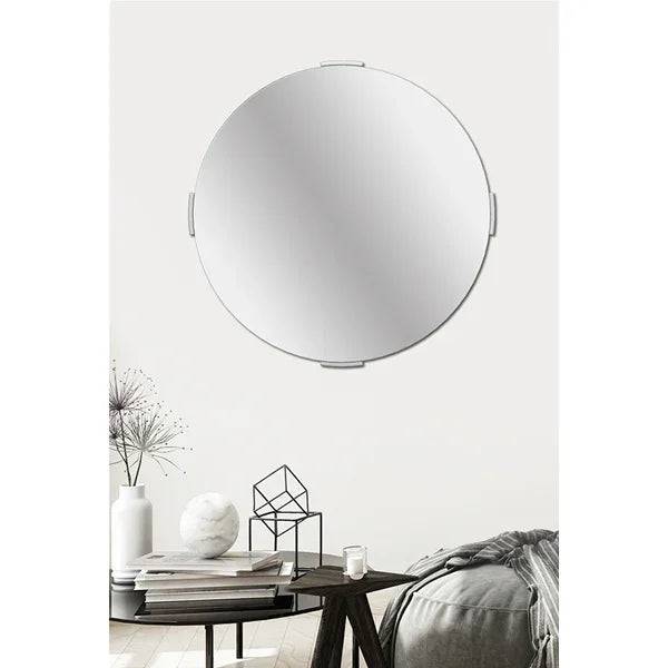 Specchiera Minimax Pintdecor avorio con cornice moderna, riflessi chiari e dettagli eleganti.