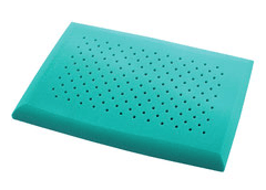 Cuscino memory foam ergonomico con fori per ventilazione, ideale per letto e riposo