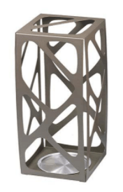 Cestino portaombrelli Pezzani in tessuto grigio ardesia, elegante e funzionale per l'ingresso.