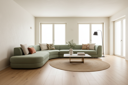 Che colore di divano scegliere se hai il pavimento in gres effetto legno?