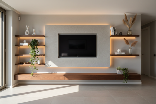 Idee per arredare la parete dietro la TV (oltre al solito mobile)