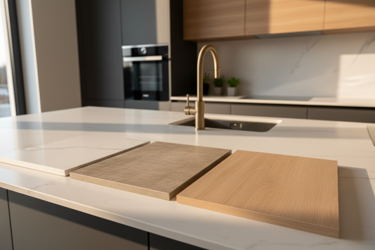 Top cucina a confronto: differenze tra Quartz, gres e laminato (Pregi e difetti)
