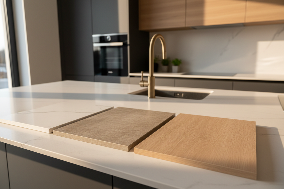Top cucina a confronto: differenze tra Quartz, gres e laminato (Pregi e difetti)