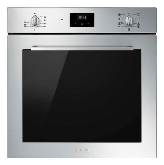 Forno da incasso ArredamentiOnline SF6400TVVX con porta in vetro e maniglie, dettagli interni visibili nell'immagine.