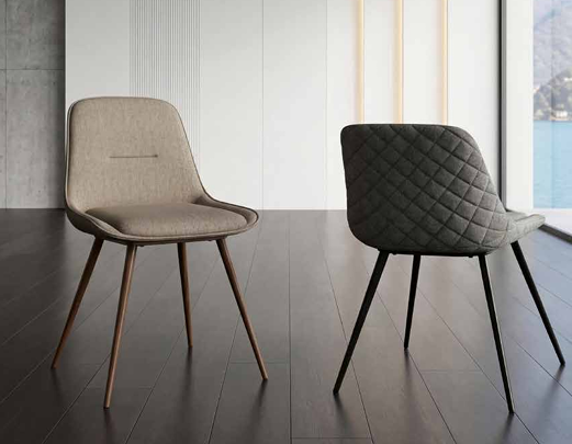 Sedia Norway di La Seggiola con struttura in legno chiaro e sedile imbottito, elegante e moderna per la casa.