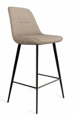 Sgabello Norway di La Seggiola in legno con seduta rotonda e gambe sagomate, stile moderno e elegante.