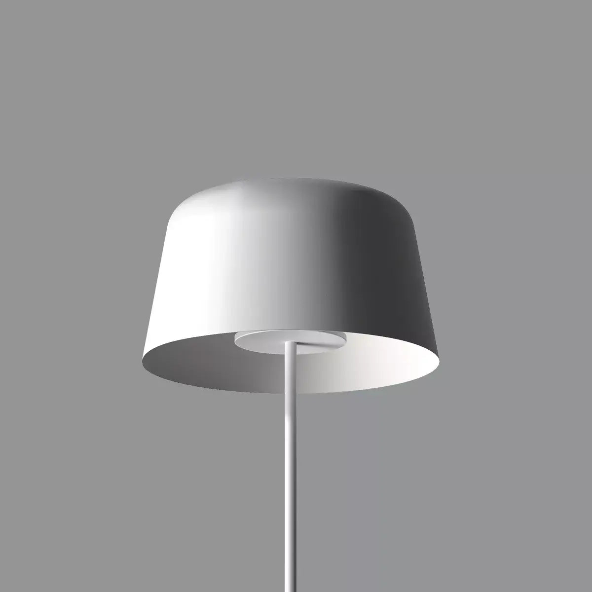 Lampada da piantana Delfi di Linea Light, design moderno con diffusore in vetro e supporto in metallo colorato.