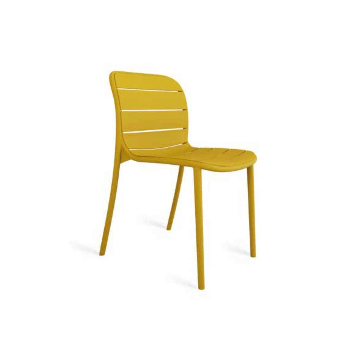 Sedia Malaga La Seggiola in legno con schienale curvato e rivestimento imbottito, stile elegante e moderno.